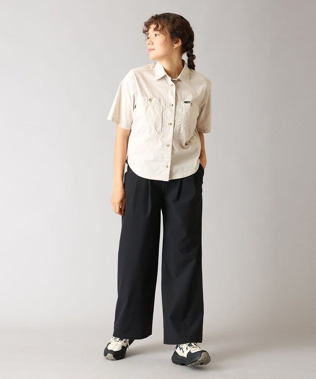 Columbia Columbia/ ウィメンズブレアフォールズウーブンショートスリーブ /コロンビア Dark Stone