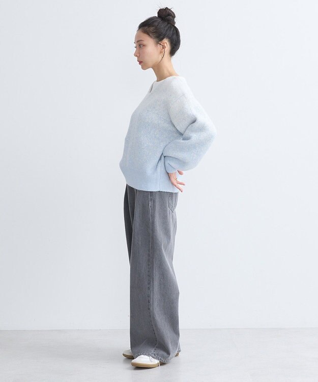 earth music&ecology ラメグラデーションニットプルオーバー Blue