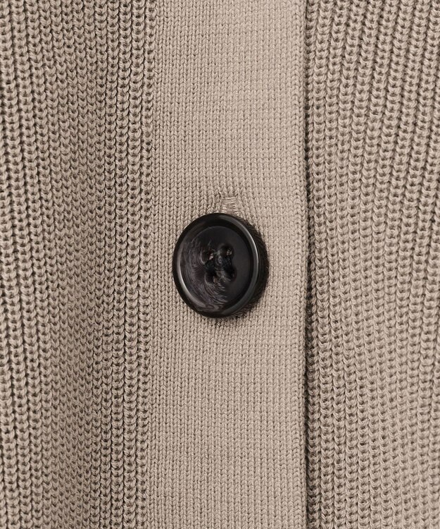 UNFILO ハーフスリーブ畔カーディガン グレージュ