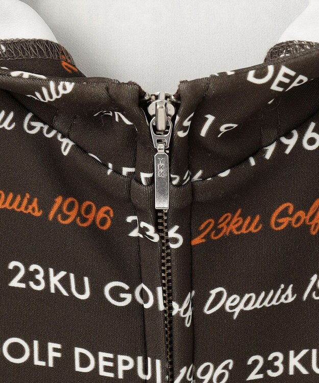 23区GOLF 【WOMEN】ロゴパターンプリント フーディパーカー ダークブラウン系5