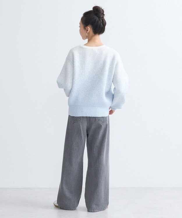 earth music&ecology ラメグラデーションニットプルオーバー Blue