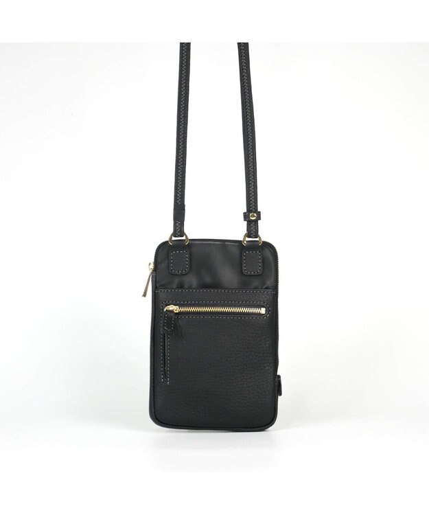 PELLE BORSA お財布機能縦ポシェット Reinette レネット 4784 ブラック