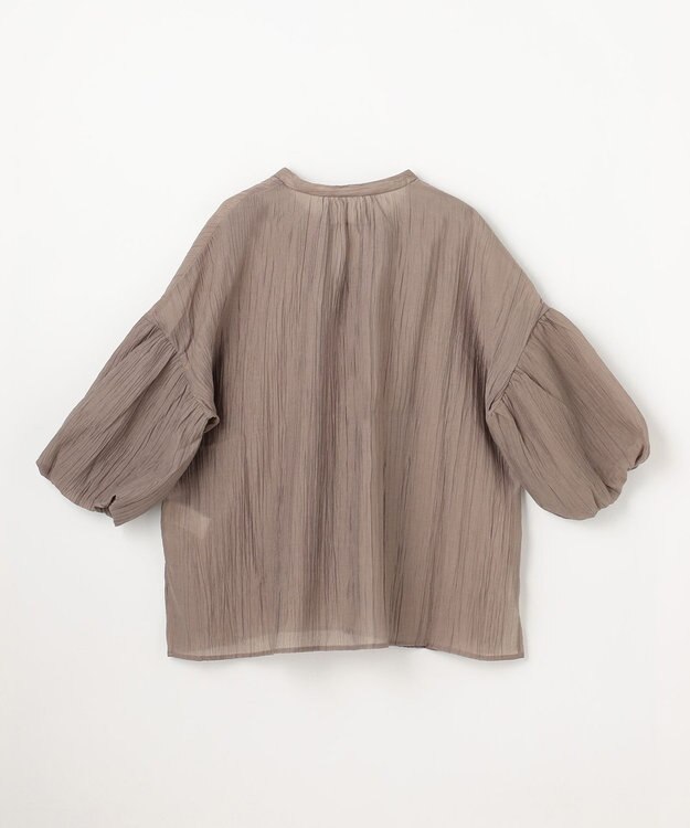 ANY L バルーンスリーブスキッパーブラウス モカ