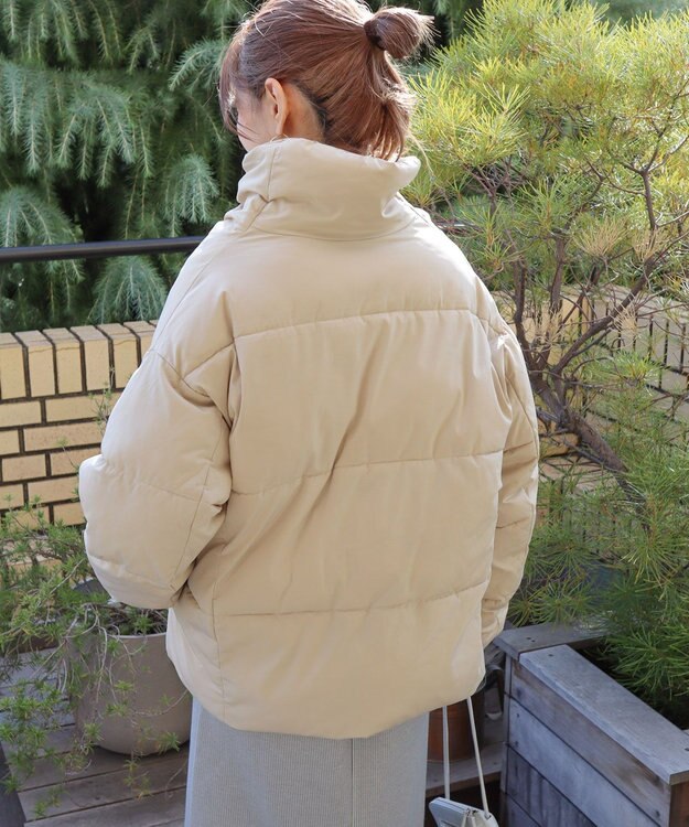 AMERICAN HOLIC リサイクル軽ポカ撥水加工スタンドショートコート Light Beige