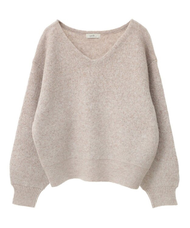 earth music&ecology ラメグラデーションニットプルオーバー Beige