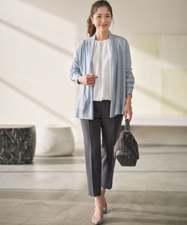 組曲 L 【WEB限定】ジョーゼットシフォン パフスリーブブラウス アイボリー系