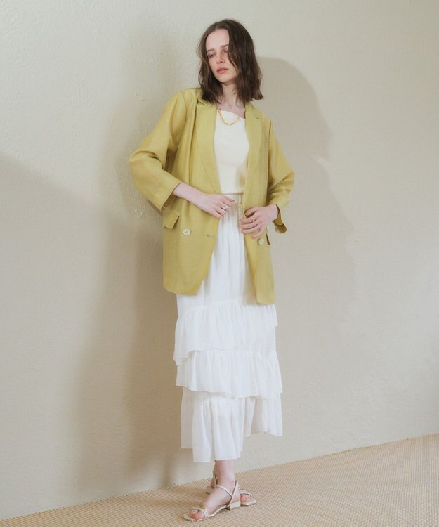 YECCA VECCA シアーテーラードジャケット Ivory