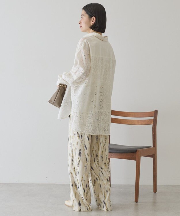 AMERICAN HOLIC レースパッチワークシャツ Off White