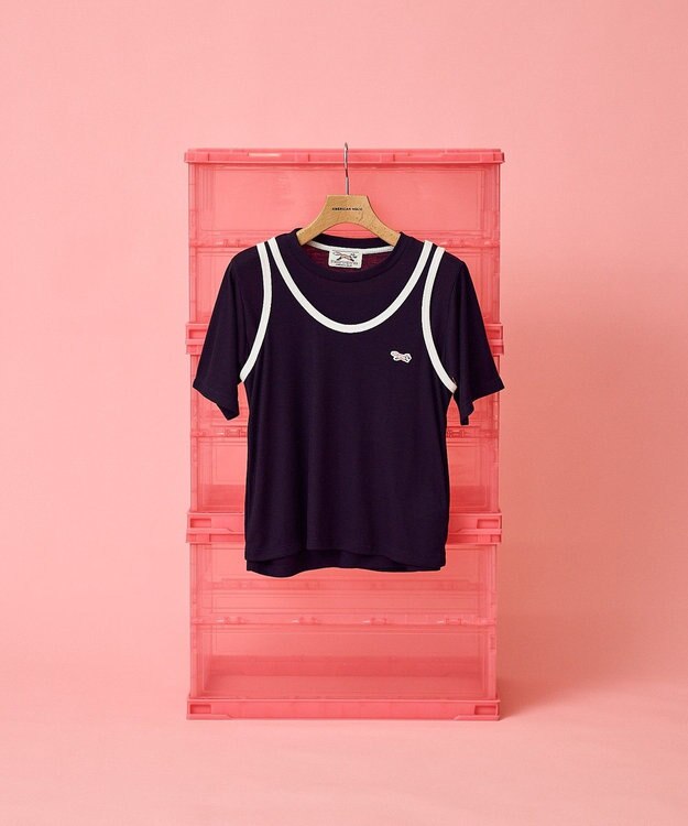 AMERICAN HOLIC 【PENNEY'S】配色タンクトップ+Tシャツ Navy