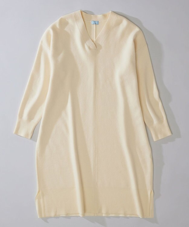 組曲 Aラインリラクシーニット ワンピース アイボリー系