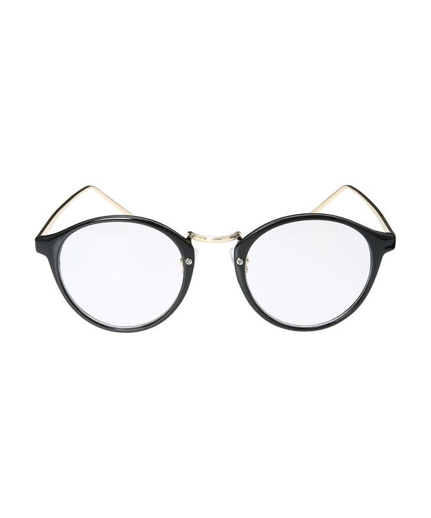 AMERICAN HOLIC ボストンフレームメタルテンプルサングラス Black