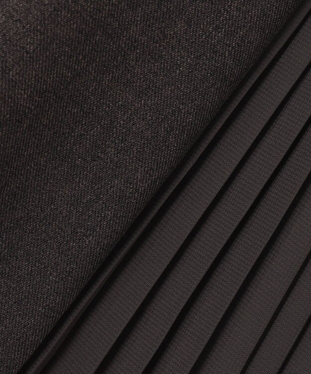 ANY SIS L 【2SET】プリーツコンビ ジャンパースカート セット ブラウン×アイボリー