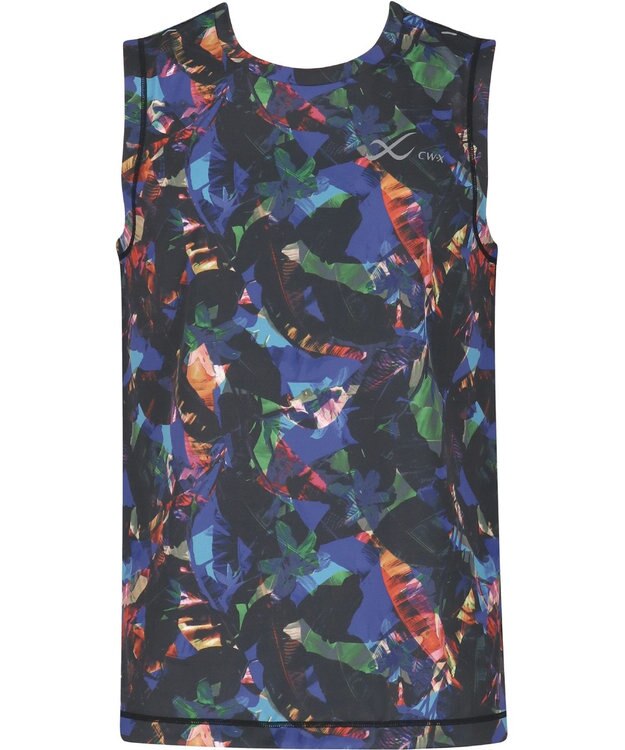 CW-X 【MEN】 CW-X トップス 【薄軽ランニングシャツ】 ノースリーブ タンクトップ Ｕネック 吸汗速乾性(本体) メンズ DLO150 /ワコール グレイッシュブルー