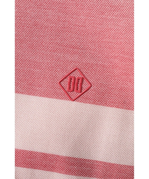 DAKS [DAKS GOLF] チェック冷感半袖ポロシャツ レッド