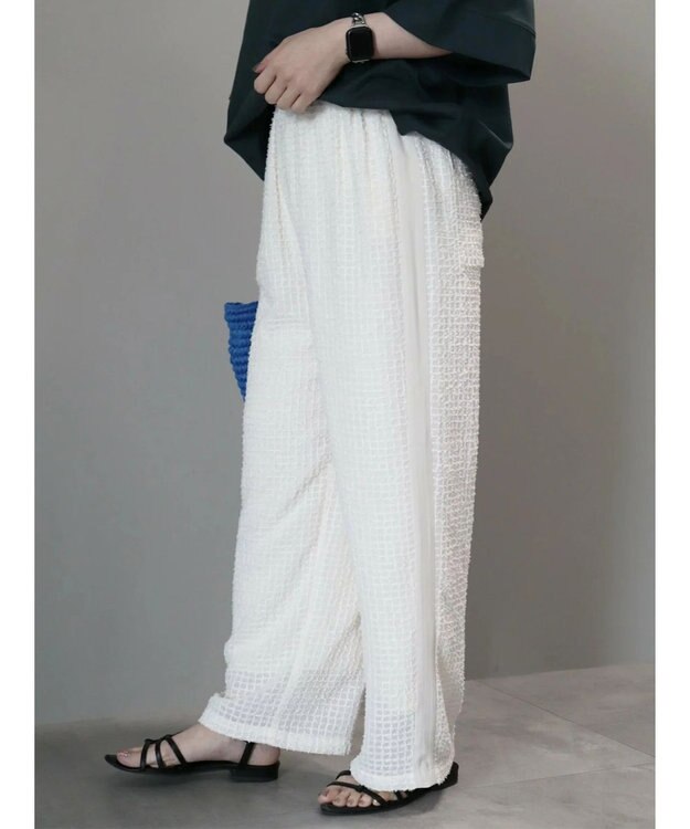 AMERICAN HOLIC 刺繍スクエアパンツ Ivory