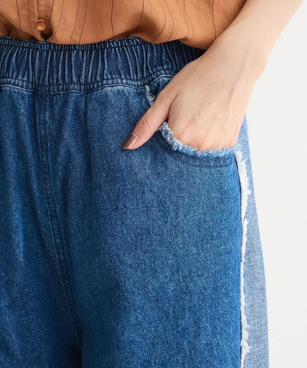 Green Parks ・ＤＯＵＢＬＥ　ＦＬＡＧＳ　フリンジラインイージーデ Indigo