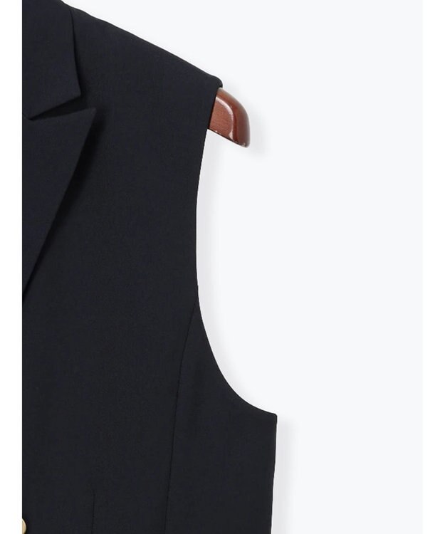 Te chichi リネンライクダブルブレストジレ(セットアップ可) ネイビー