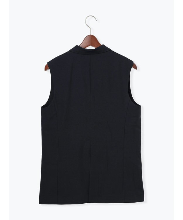 Te chichi リネンライクダブルブレストジレ(セットアップ可) ネイビー