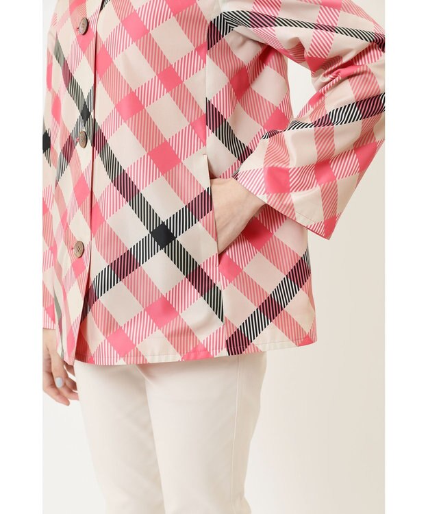 DAKS リバーシブルショート丈ステンカラーコート ピンク
