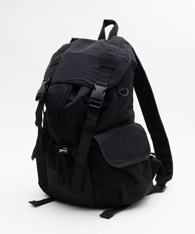 WEGO 【ユニセックス着用ITEM】3ポケットフラップリュック ブラック