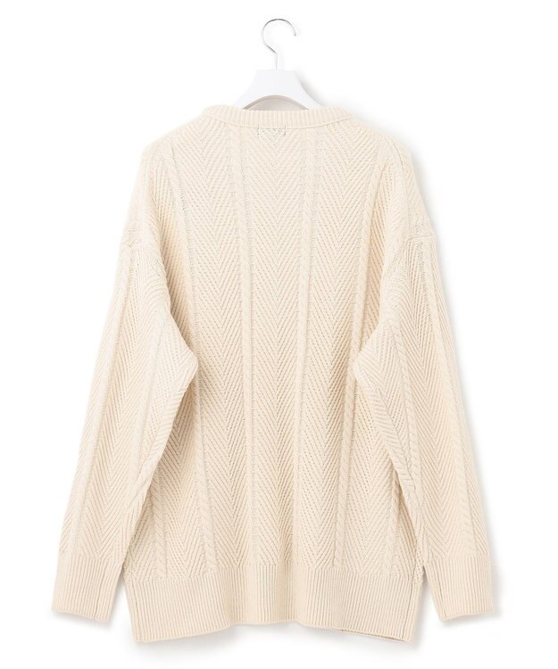 J.PRESS YORK STREET 【UNISEX】ケーブルプルオーバー ニット アイボリー系