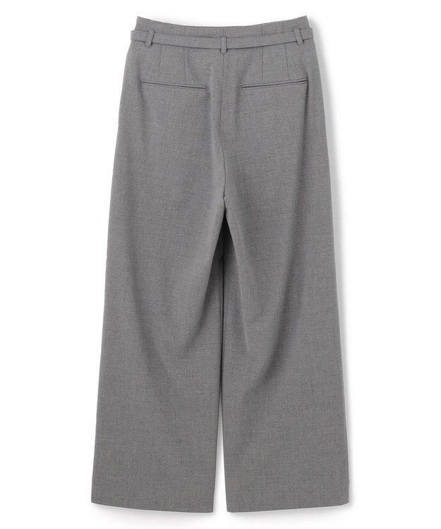 BEIGE， 【セットアップ対応・洗える・Precious 10月号掲載】ZEPHYR / ウールライクタックベルトワイドパンツ Top Gray