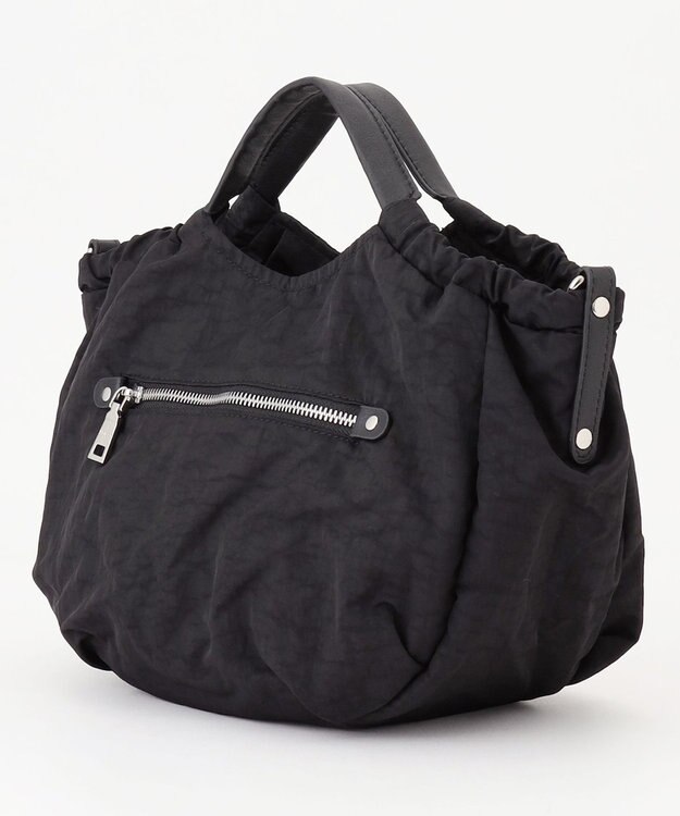 Y'SACCS 【Y’SACCS vous et】サイドギャザー2WAYトート Sサイズ ブラック