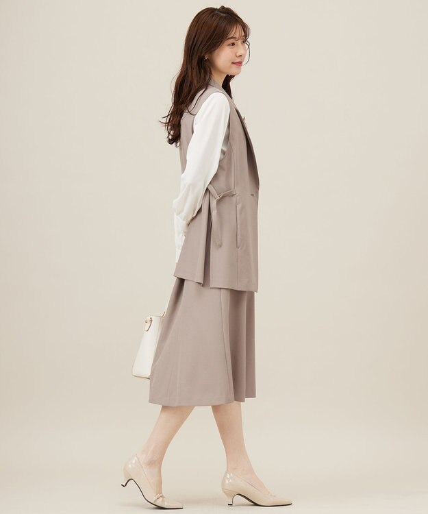 ANY SIS 【UVカット・接触冷感・吸水速乾】スマートビューティストレッチ  ジレ グレージュ