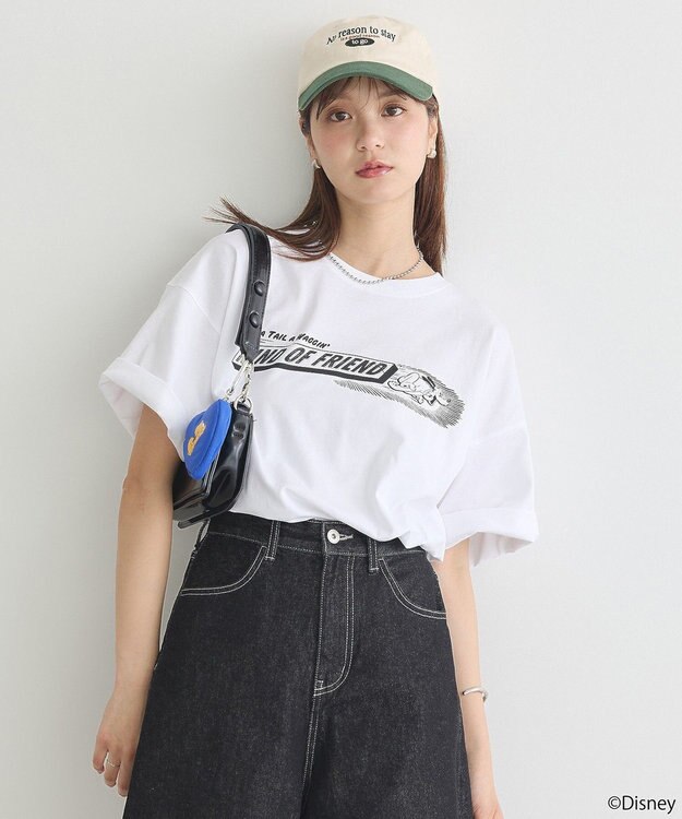 earth music&ecology Ｐｌｕｔｏ／プリントビッグＴＥＥ Off White
