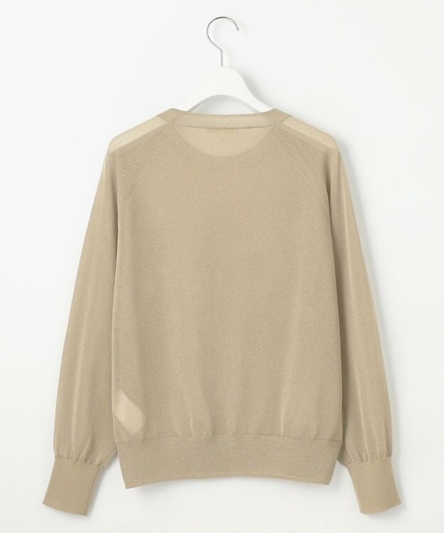 自由区 【洗える】シアーアセテート ニット ベージュ