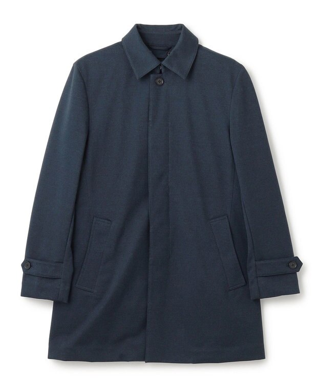 JOSEPH HOMME ムリネジャガードジャージー　ステンカラーコート ネイビー系