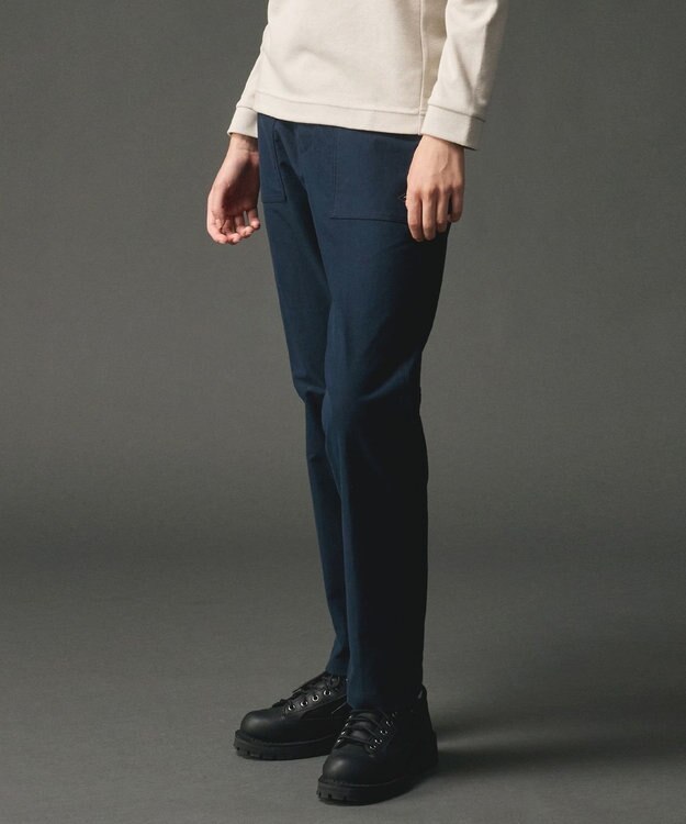 JOSEPH ABBOUD MOUNTAIN 【JAPANファブリック/ストレッチ】ストレッチライトモールスキンベイカー パンツ ネイビー系