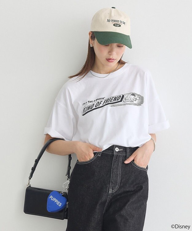 earth music&ecology Ｐｌｕｔｏ／プリントビッグＴＥＥ Off White