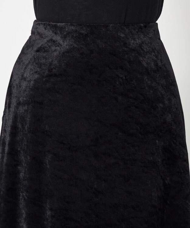 NAVE 【ReNAVE】クラッシュベロア スカート ブラック系