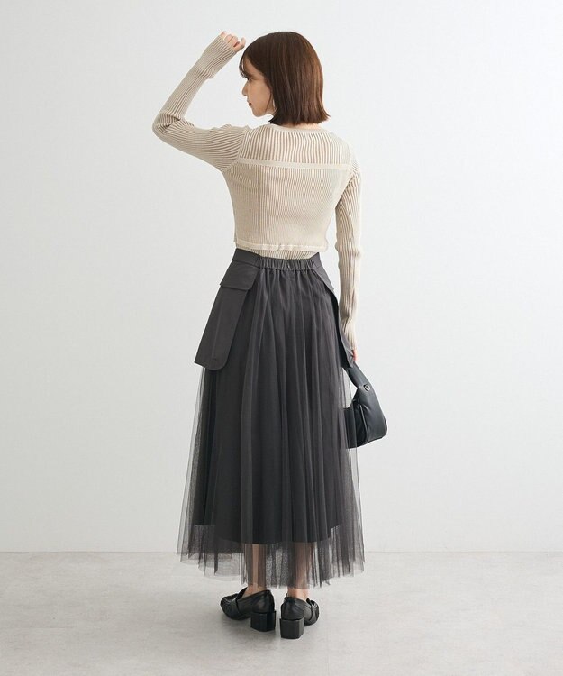 Green Parks ・ＡＮＤＳＥＡＲＣＨ　リブフェイクレイヤードニット Ivory