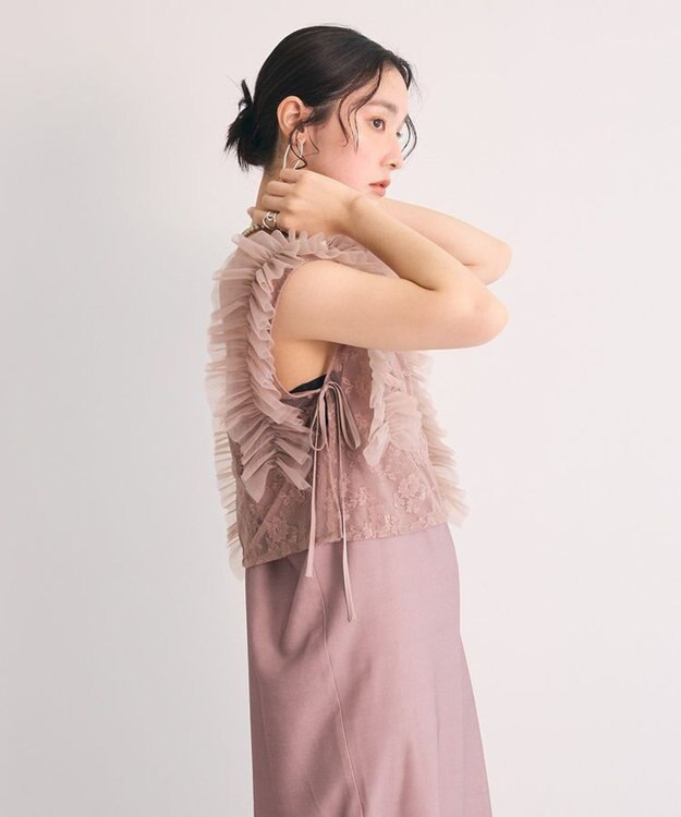 Green Parks ・Ｒａｉｌｍｅ　ＳＥＴ２点　レースブラウス＆ワンピ Pink