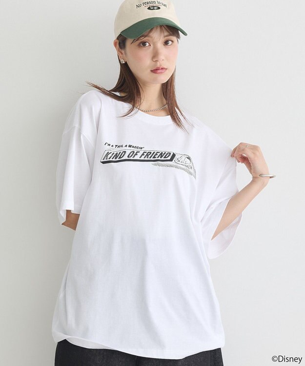 earth music&ecology Ｐｌｕｔｏ／プリントビッグＴＥＥ Off White
