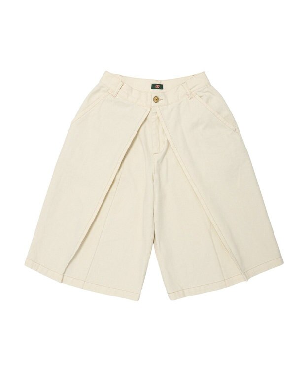 woadblue 【157】HALF TUCK SHORTS WHITE