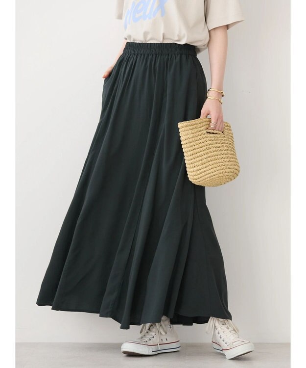 AMERICAN HOLIC サラックールギャザースカート Charcoal Gray