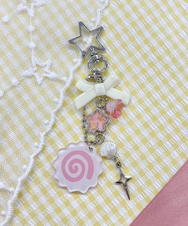 WEGO ぐるぐるビーズキーホルダー 柄1