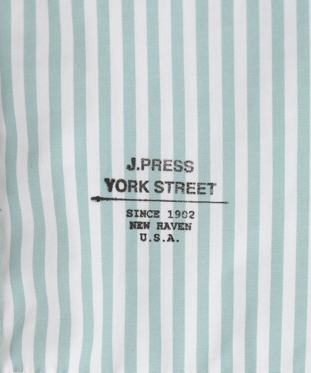 J.PRESS YORK STREET 【UNISEX】タイプライターストライプ シャツ グリーン系1