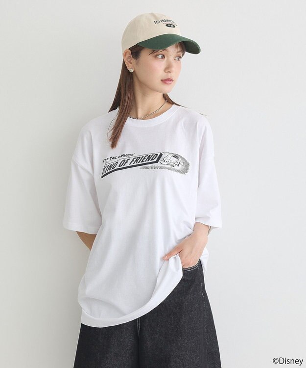 earth music&ecology Ｐｌｕｔｏ／プリントビッグＴＥＥ Off White