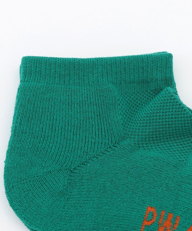 PW CIRCULUS 【MEN】【土踏まずをサポート】ロゴ ショートソックス グリーン