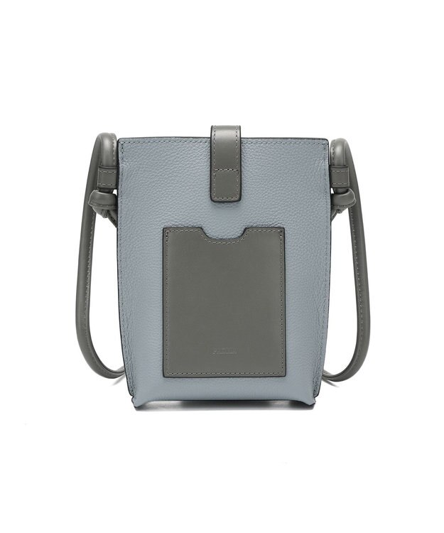 style code 【PADMA/パドマ】ベルトデザイン　シュリンクレザーマルチポシェット ブルーグレー