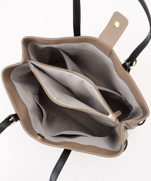 自由区 サフィアーノコンビトート バッグ モカ