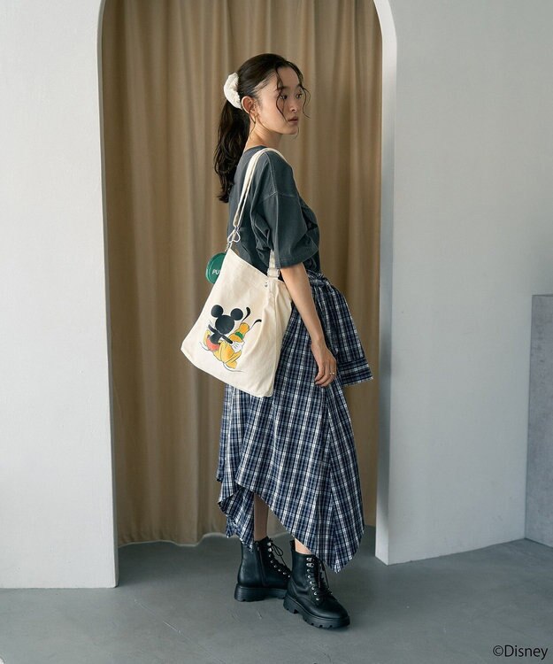 earth music&ecology Ｐｌｕｔｏ／プリントビッグＴＥＥ Charcoal Gray