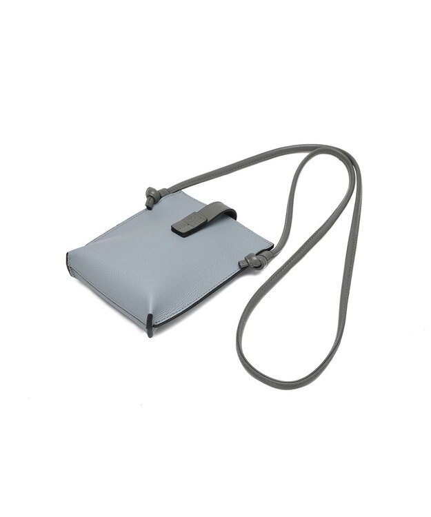 style code 【PADMA/パドマ】ベルトデザイン　シュリンクレザーマルチポシェット ブルーグレー