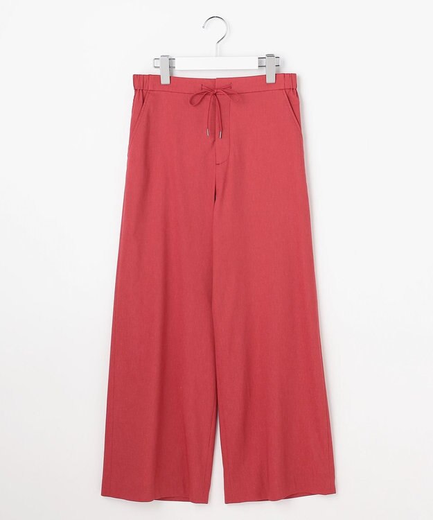 J.PRESS LADIES L 【WEB限定・人気素材・セットアップ対応】セルロースリネンストレッチ ワイドストレート パンツ 【WEB限定】スカーレット系