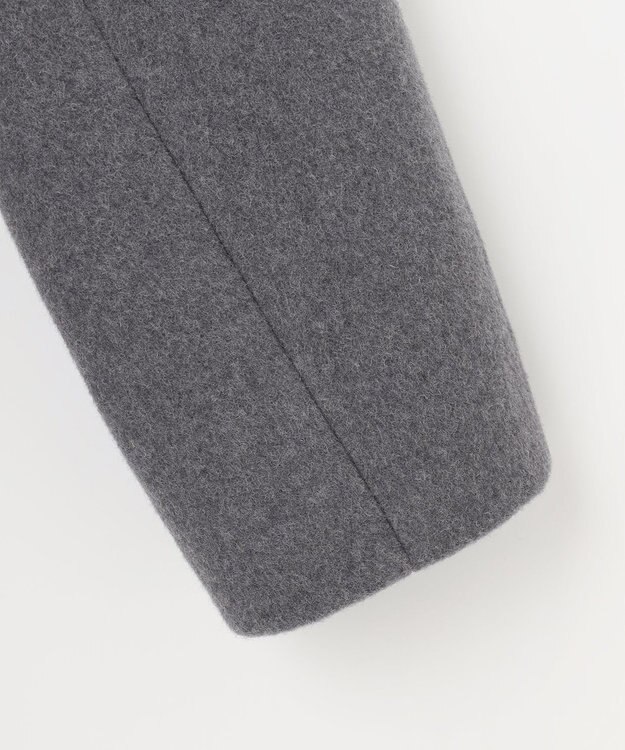 組曲 L ショートビーバー ステンカラー コート グレー系