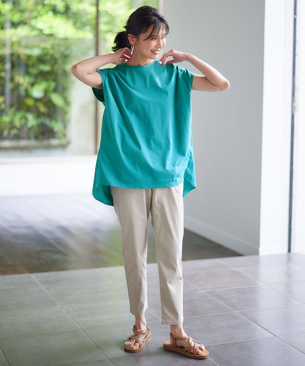 ANY 【ウエストゴム/ストレッチ】大人の７daysデイリーパンツ ライトグレー